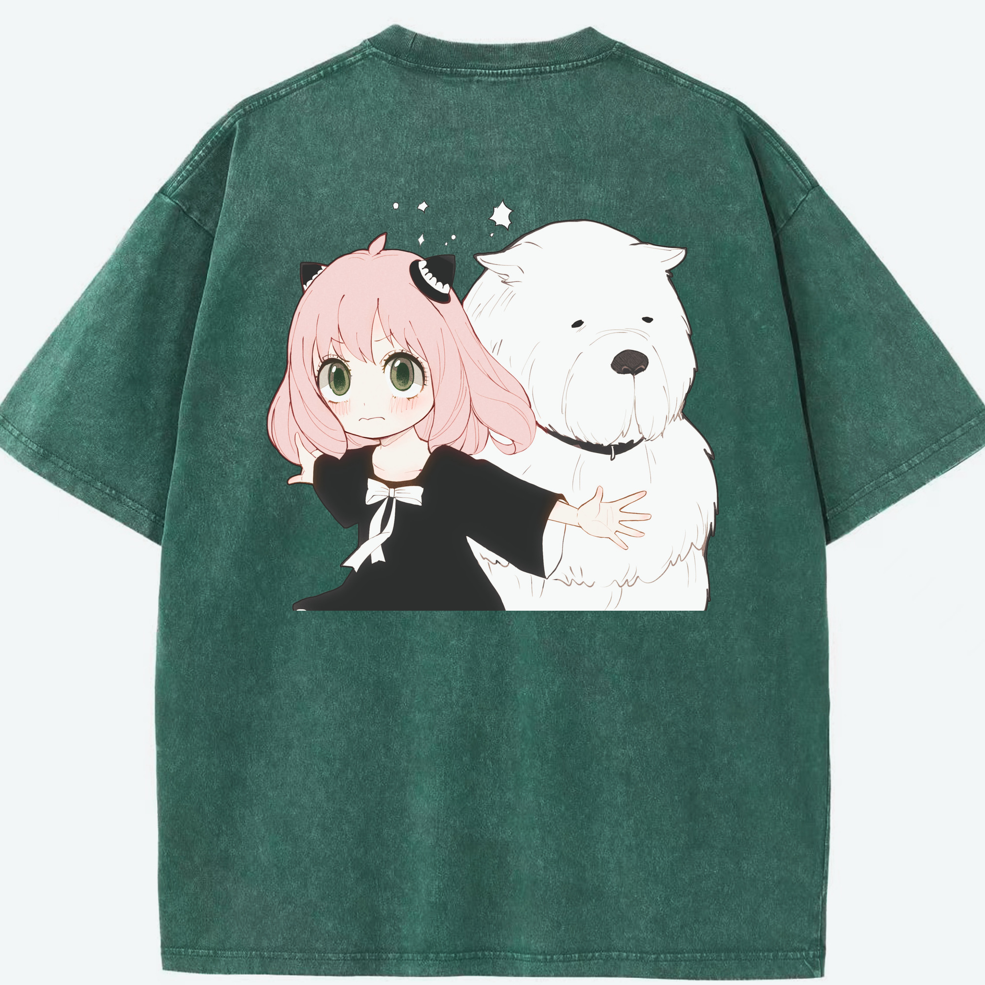 （画像用） SPY×FAMILY间谍家家酒 綿100% ヴィンテージ風 半袖Tシャツ（背面プリント）